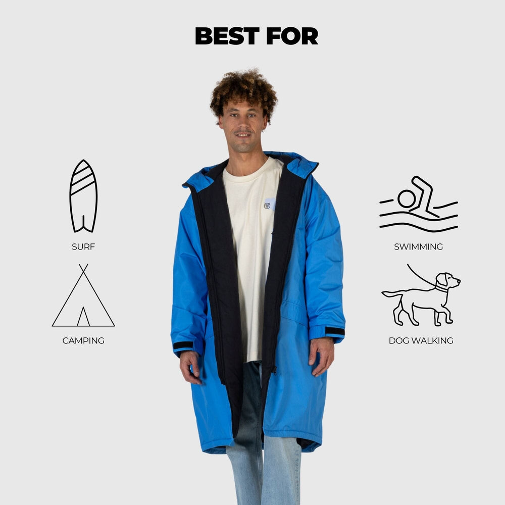 
VOITED 3e Édition Manteau de Changement Extérieur & Drycoat pour le surf, le camping, la vie en van et la nage en eau libre - Waterfall
