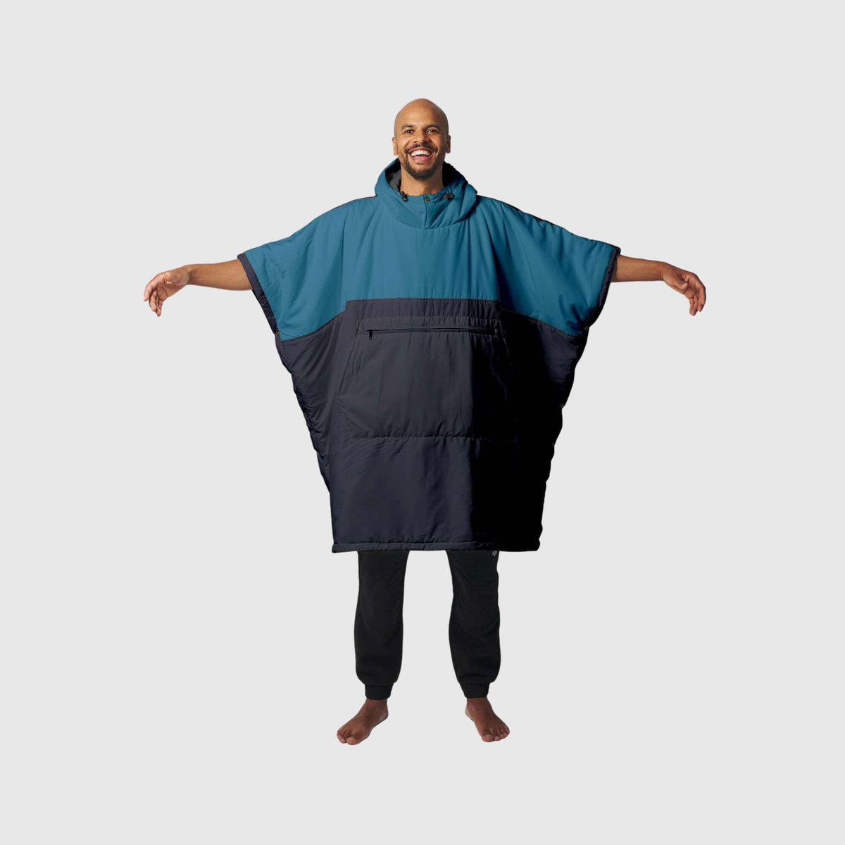 VOITED Trooper Outdoor Premium Poncho-Blanket - Blue Steel / Graphite Blankets VOITED EU 