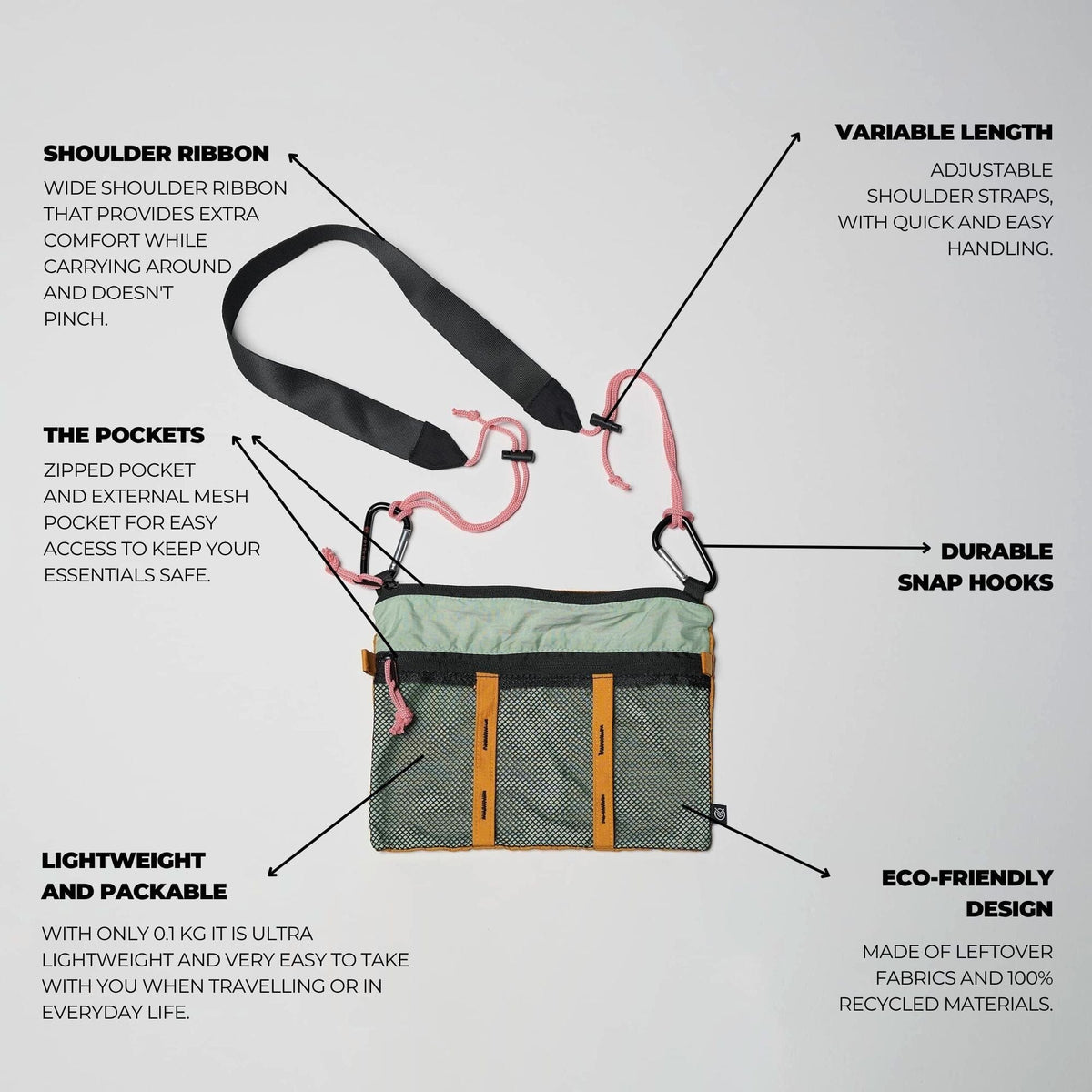 VOITED Essentials Shoulder Bag - Sundial/Cameo Green Accessories VOITED 