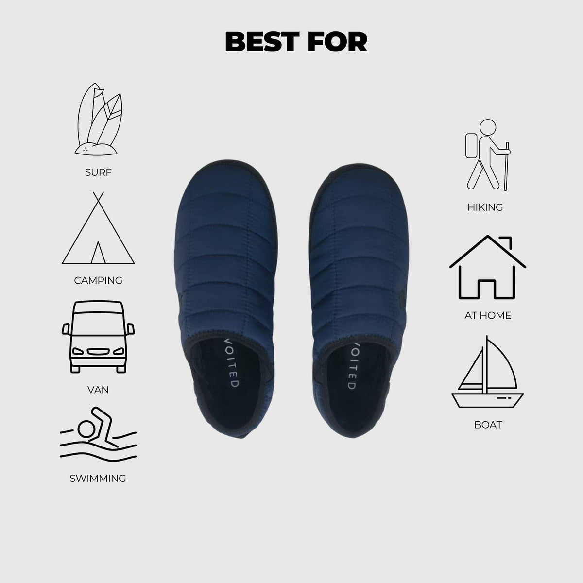 VOITED RidgeLoft SlipOn - Men's fit - Navy Footwear VOITED 