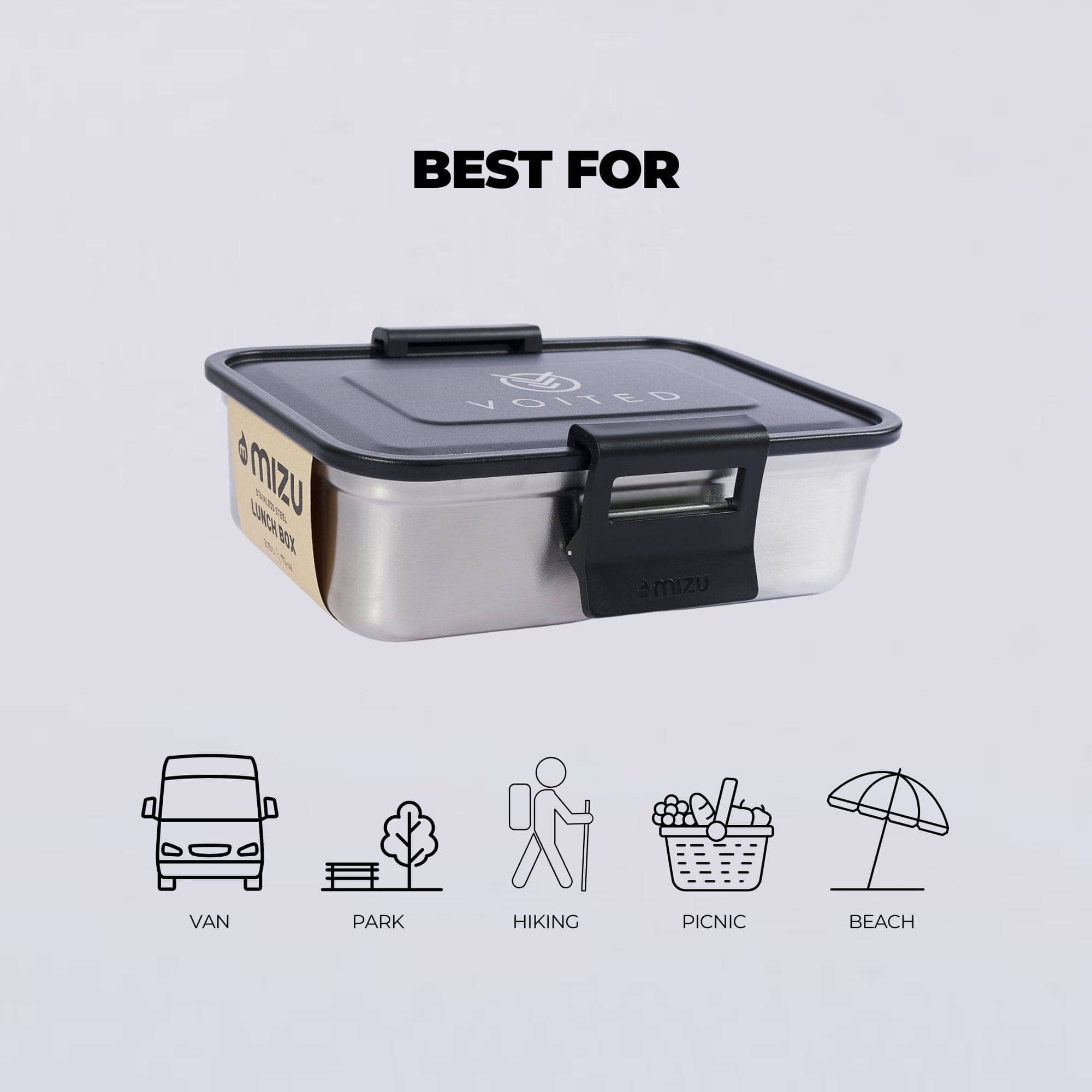 Mizu x VOITED Stainless Steel Lunch Box | Durable & Eco-Friendly
