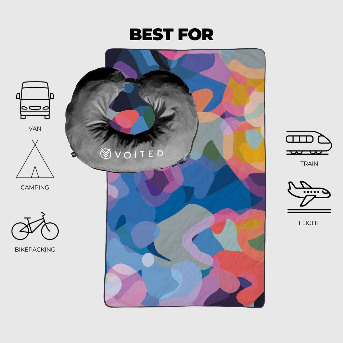 VOITED NeckPack™ Travel PillowBlanket™ - Beyond Real Blankets VOITED 