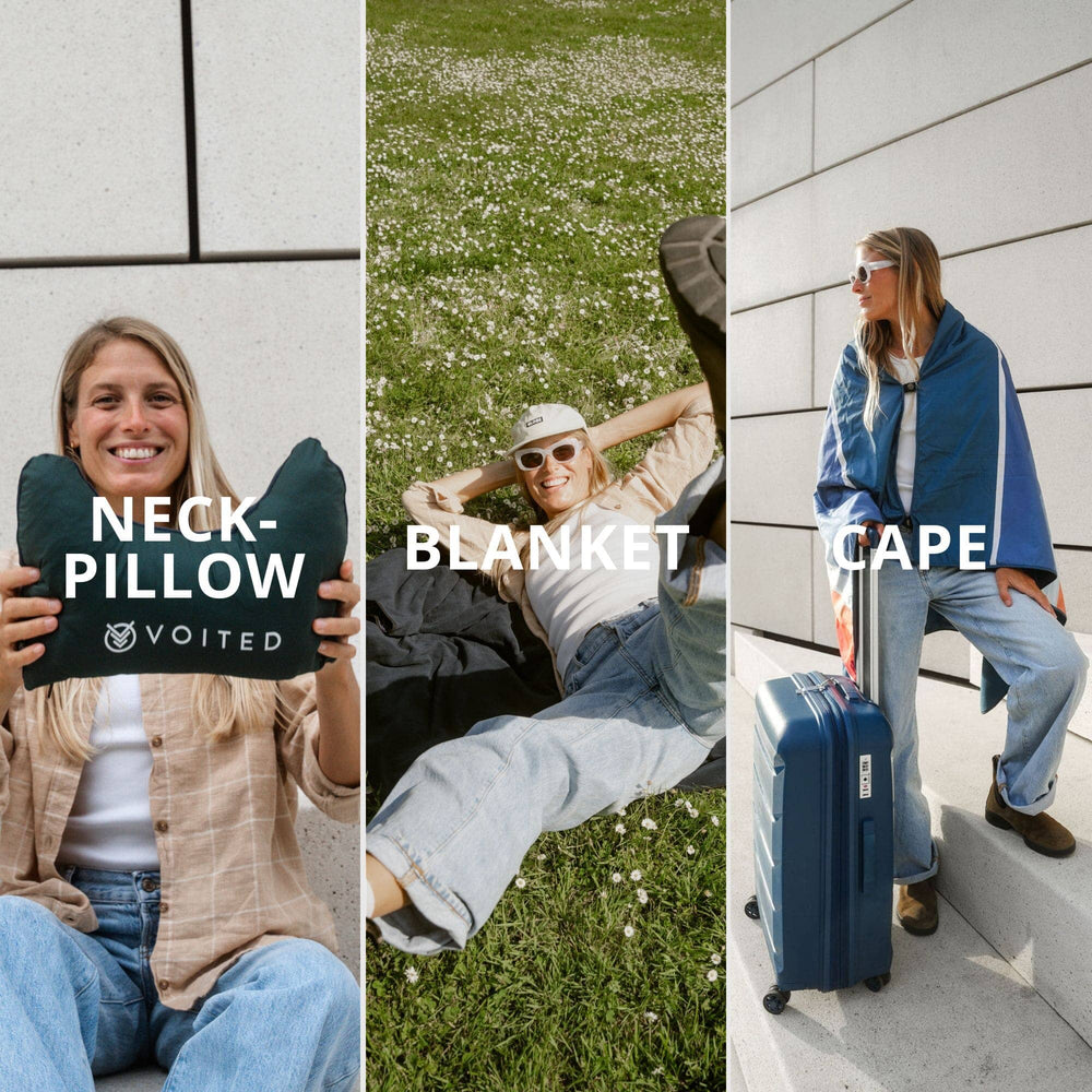 VOITED NeckPack Travel Pillow Blanket - Jasper
