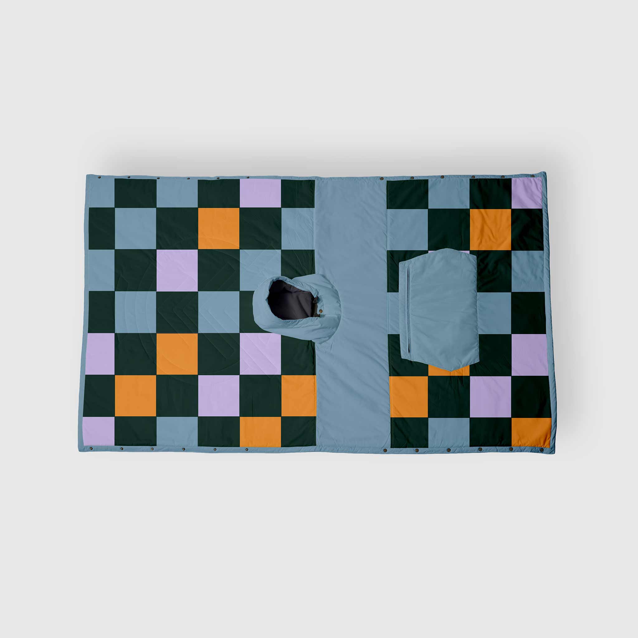 VOITED Trooper Poncho Blanket - Cheeckers | Versatile 3-in-1