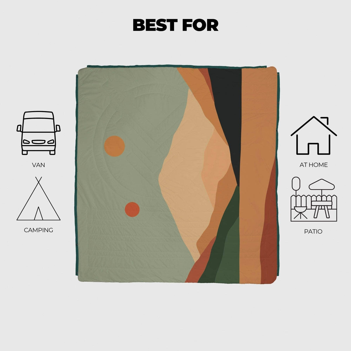 VOITED Queen CloudTouch® Indoor/Outdoor Camping Blanket - Jasper Blankets VOITED 