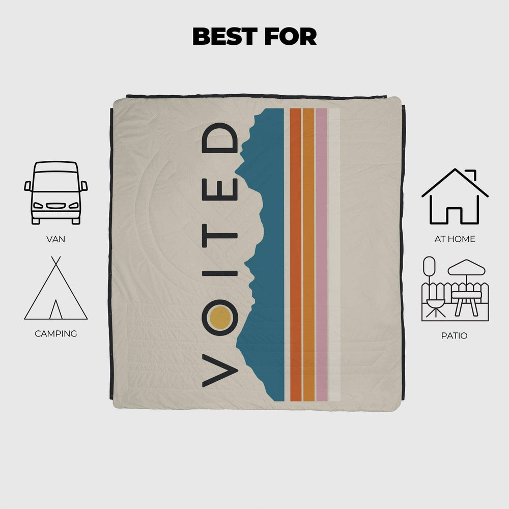 VOITED Queen CloudTouch® Indoor/Outdoor Camping Blanket - Snowy Peak
