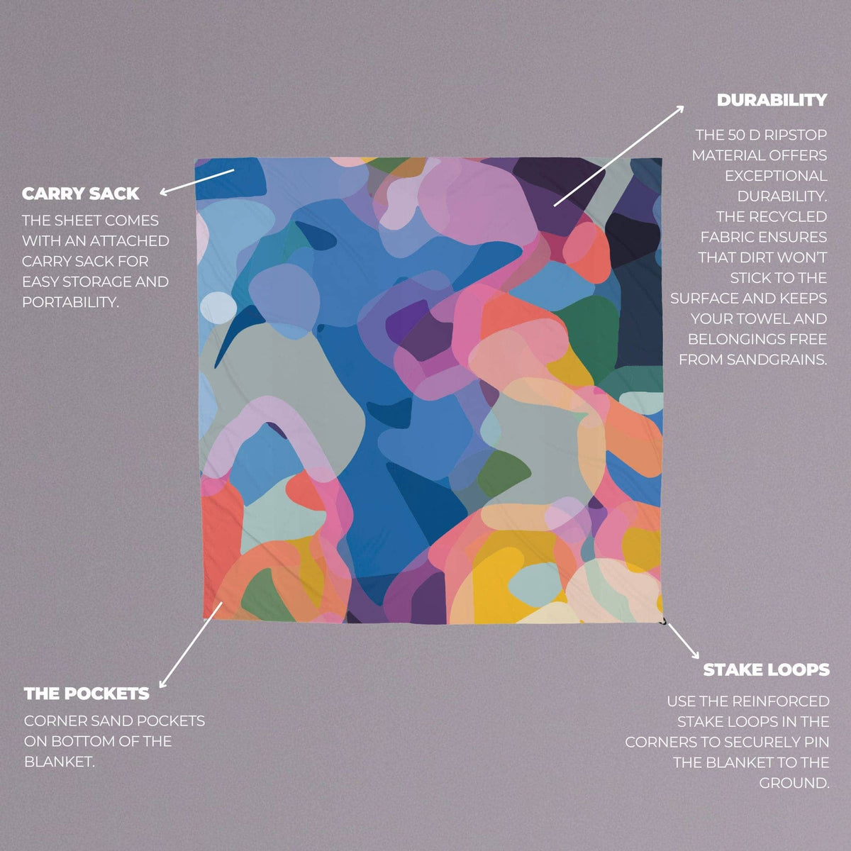 VOITED Sandfree Beach Sheet - Beyond Real Accessories VOITED 