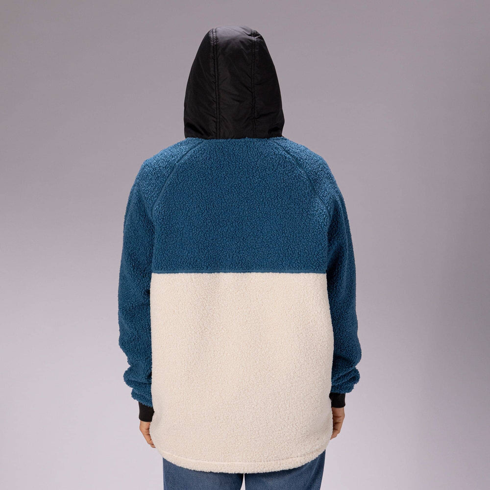 VOITED Sherpa Fleece Hoodie - Blue Steel