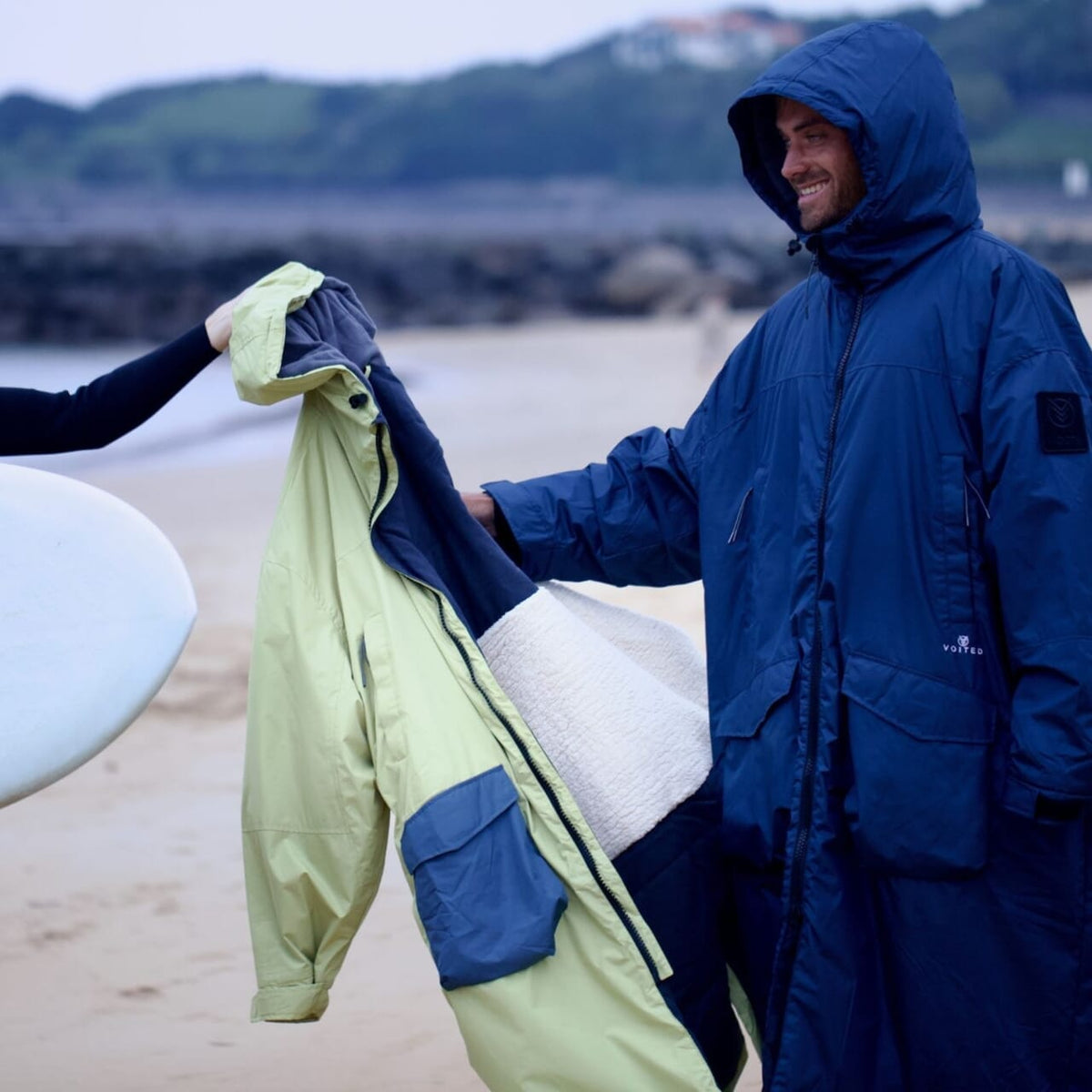 VOITED 2nd Edition Outdoor Changing Robe & Drycoat for Surfing, Camping, Vanlife & Wild Swimming - Ocean Navy Changewear VOITED 