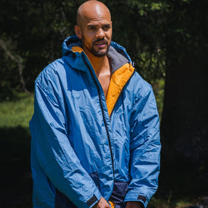 VOITED Outdoor Change Robe & Drycoat for Surfing, Camping, Vanlife & Wild Swimming - Blue Steel