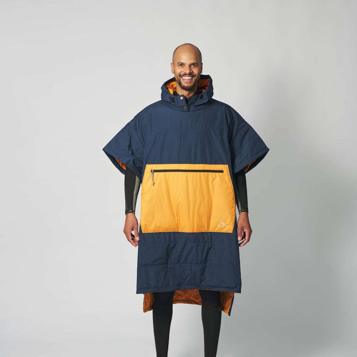 VOITED Outdoor Poncho for Surfing, Camping, Vanlife & Wild Swimming - Marsh Grey / Desert