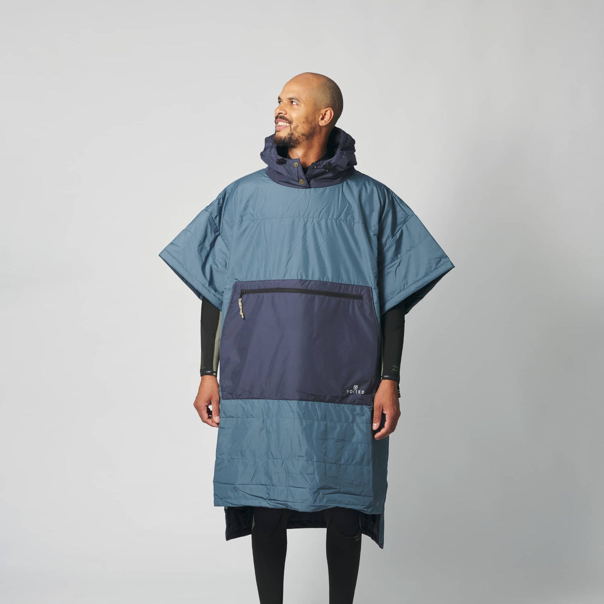 VOITED Outdoor Poncho for Surfing, Camping, Vanlife & Wild Swimming - Marsh Grey / Graphite