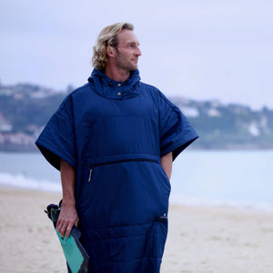 VOITED Outdoor Poncho for Surfing, Camping, Vanlife & Wild Swimming - Ocean Navy