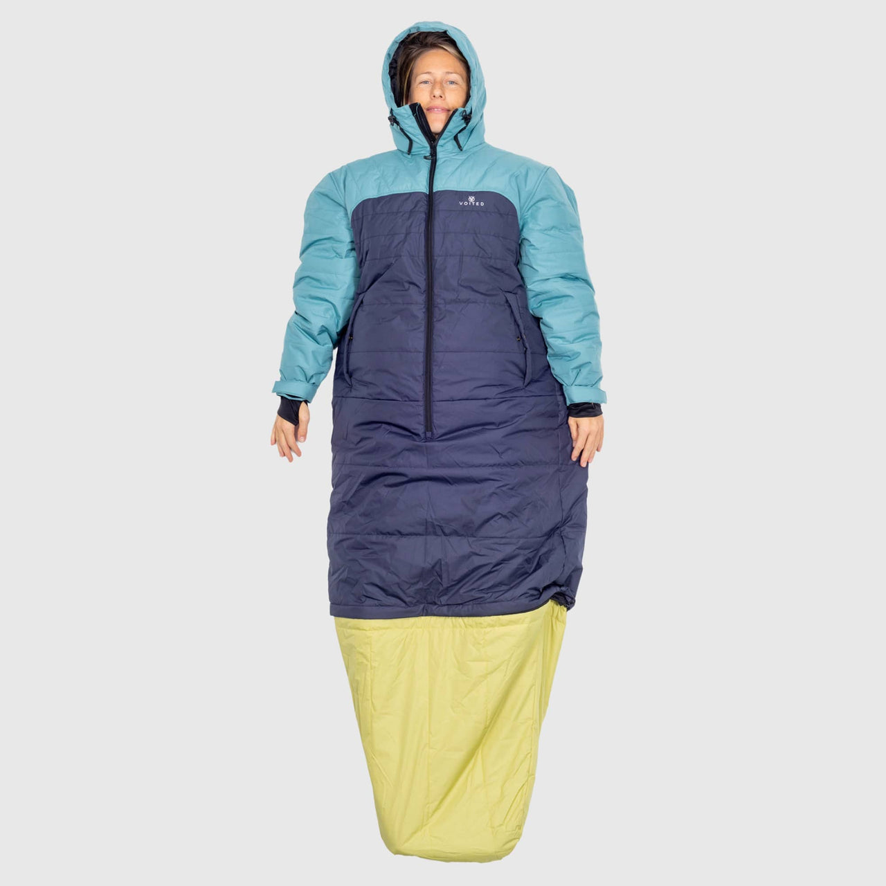 VOITED Wearable Blanket Coat & Sleeping Bag in One Arcticblue