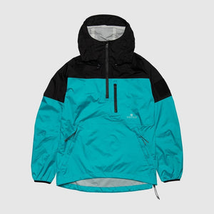 VOITED Gamma Pullover Shell Jacket - Black / Lake Blue